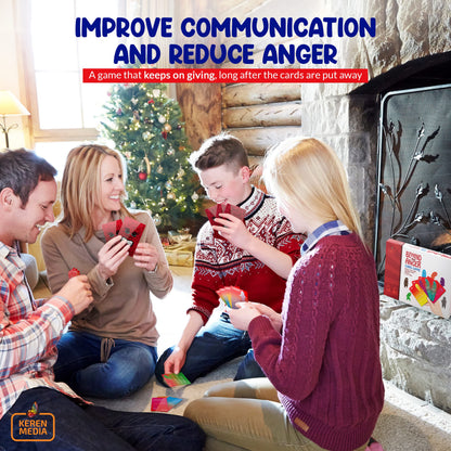 Behind The Anger Card Game | Family Therapy Games for Teens & Kids 6+ | Anger Management for Teens | CBT Games for Counseling Emotional Regulation and Impulse Control | A Simple Go Fish Card Game