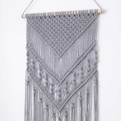 laddawan Macrame Wall Hanging Cotton Rope Wall Art Woven Tapestry Boho Chic Wall Decoration (Light Grey)