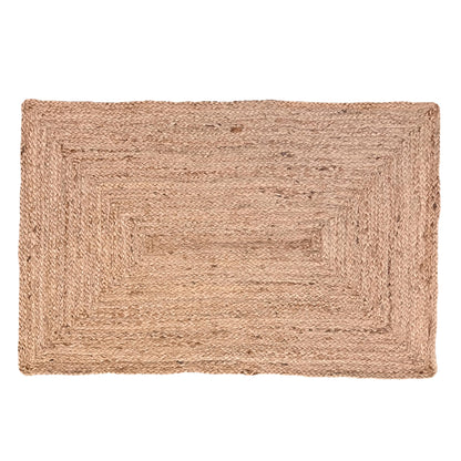 Ramanta Home Hand Woven Jute Braided Rug 2'x3' - Natural, Boho Reversible Floor Carpet for Living Room, Farmhouse Accent Rugs for Kitchen, Nursery, Kids Room, Bedroom, Patio - 24X36 Inch