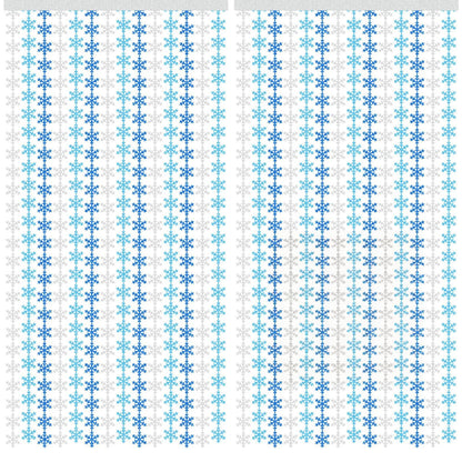 Avikosi 2 Pack Snowflake Foil Fringe Curtains, 3.3×6.6 ft Blue Tinsel Backdrop Streamers for Frozen Theme Birthday, Winter Wonderland Party, Baby Shower, Holiday Wall Decor