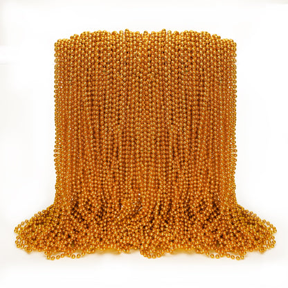 EOBOH 100PCS Mardi Gras Beads, Orange Bead Toy Necklaces Party Favors, 33" Necklaces Costume Accessories, Festival Parade Throw Accessories Mardi Gras Halloween Wedding Celebrations Decor