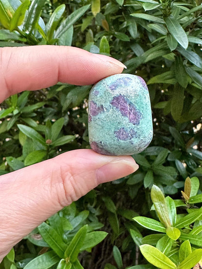 GAF TREASURES Wholesale Ruby Fuchsite Tumbled Stones, Polished Natural Ruby Fuchsite Gemstone, Ruby Fuchsite Polished Rocks (Ruby Fuchsite, 0.25 Pound)