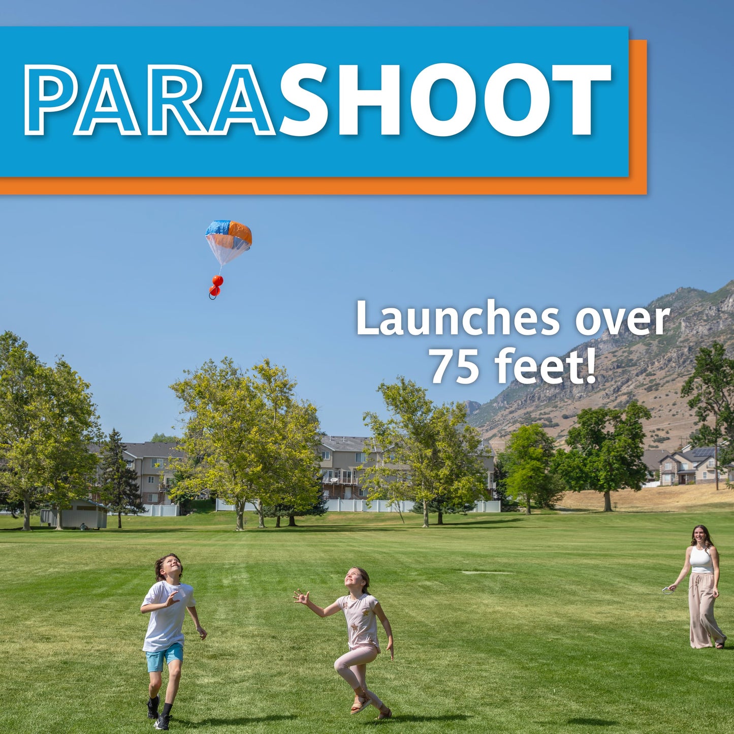 Djubi Parashoot, Best Gifts for Kids and 8 & Up - Slingshot Flying Parachute Outdoor Beach, Lawn, & Tailgating Family Game - Toys Gifts for 8 9 10 11 12 13 Year Old