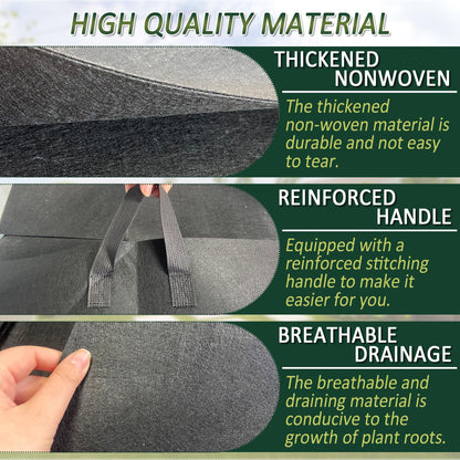FULEIYA 1PCS Raised Garden Bed Liner Fabric Raised Garden Bed Breathable Drainage Rectangle Grow Bags with Handles Fabric Garden Bed for Outdoor Garden Bed Holds Soil - 4ft x 2ft x 1ft