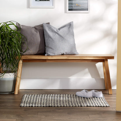 DII Slub Rug Collection Recycled Cotton Loop, 2x3', Mineral Gray