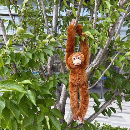 Hideekoog Stuffed Orangutans Toy Hanging Stuffed Animal, Hooks and Stuffed Monkey Animals with Rings for Kids, Gifts for Boys and Girls Hanging 20inches