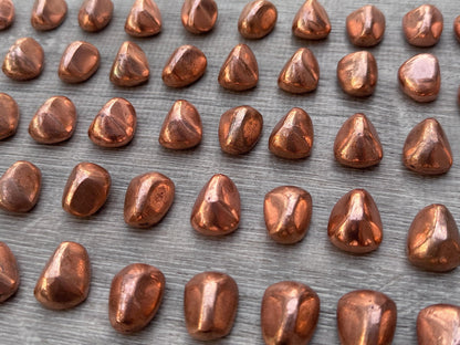 GAF TREASURES 5 Pcs Copper Tumbled Stones, Polished Natural Copper Gemstone, Copper Healing Crystals (Copper)