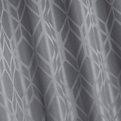 Amazon Basics Jacquard 2-Piece 100% Blackout Curtains, Living Room and Bedroom Drapes, Thermal Insulated Window Treatment, 52"x84", Grey
