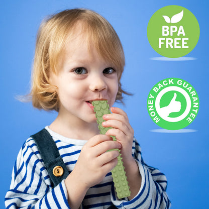 Sensory Chewy Toys for Autistic Children, 5 Pack Chew Sticks for Kids with Autism, ADHD, SPD, Chewies with Special Needs, Silicone Tubes Teething Toys for Babies