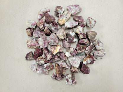 Half Pound Rubellite Tourmaline - Bulk Pink Tourmaline Rough Stones - Raw Natural Stones & Crystals - Fountain Rocks for Tumbling, Polishing, Wire Wrapping, Reiki, Chakra Crystal Healing