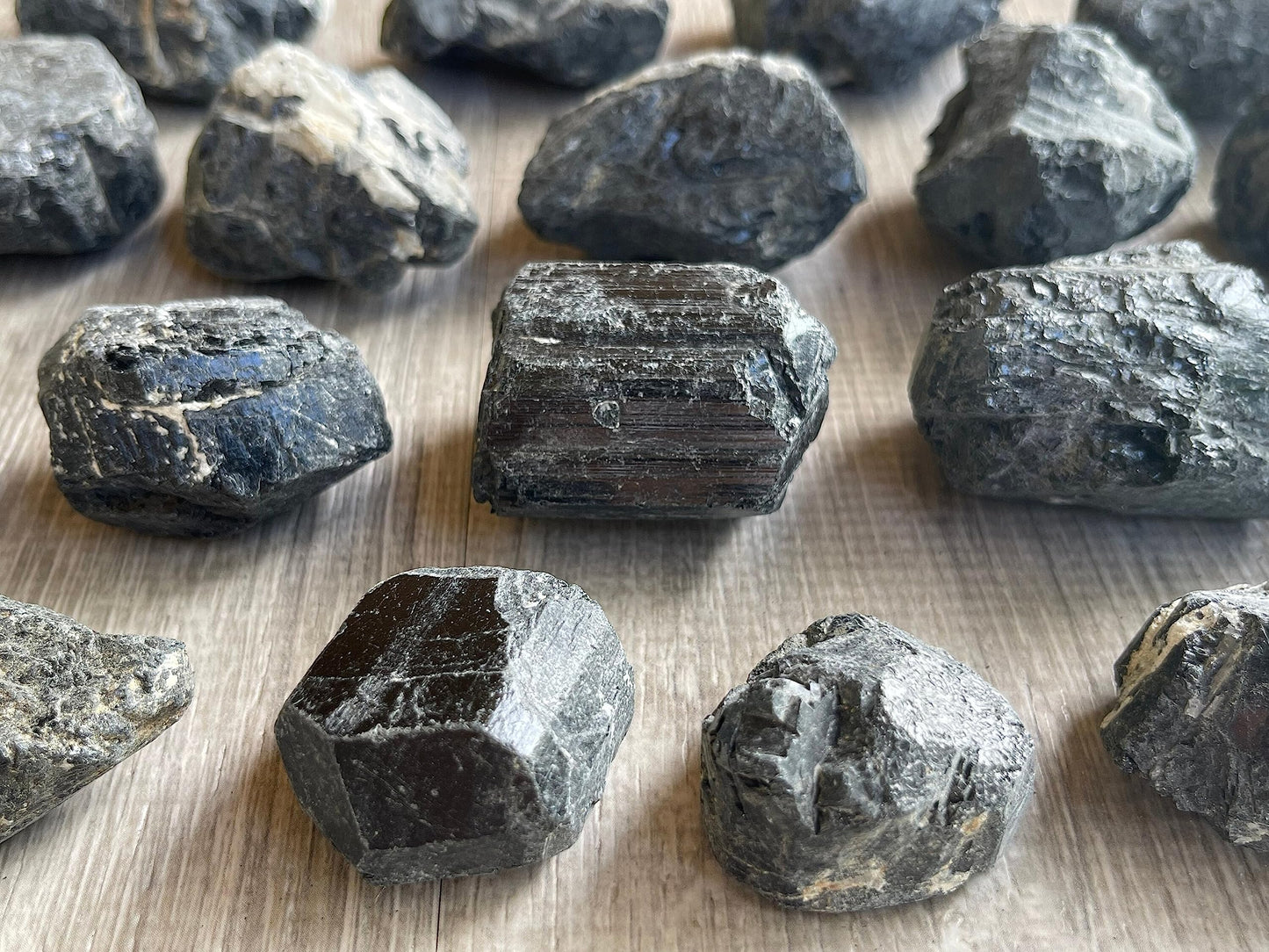GAF TREASURES Wholesale Raw Black Tourmaline Crystals, Natural Black Tourmaline Stone, Black Tourmaline Rough, Healing Crystals (Black Tourmaline, 0.5 Pound)