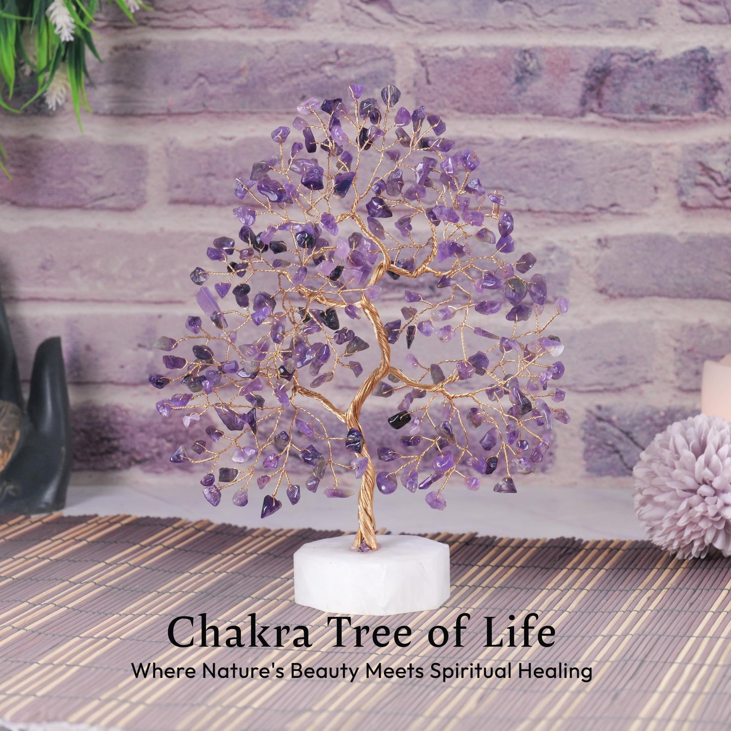 Amethyst Tree of Life - Crystal Chakra Tree for Positive Energy, Thoughtful Gift for Women