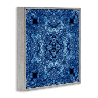 Stupell Industries Detailed Mosaic Motif Framed Giclee Wall Art Design by El Perkin, Gray Framed, 12 x 12