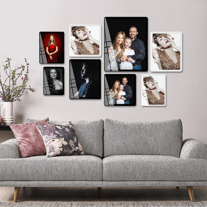 Bluesun 8x10 Picture Frame Black Standing can be Vertical and Horizontal - Real Glass Frames, Cool 8×10 Photo Frame, Wall Frames Gifts for Men Boyfriend Dad Boss and Loved Ones(8x10, Black)
