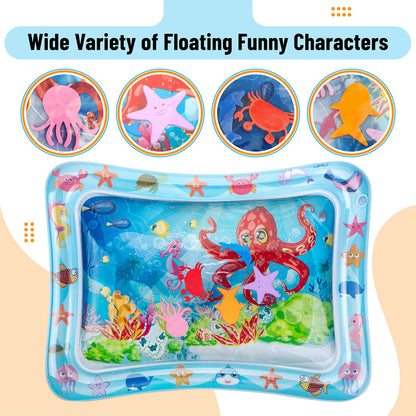 Mr. Pen- Inflatable Tummy Time Water Mat, Water Mat for Babies, Infant Water Mats, Baby Water Pad, Water Tummy Time Mat (Pack of 2)