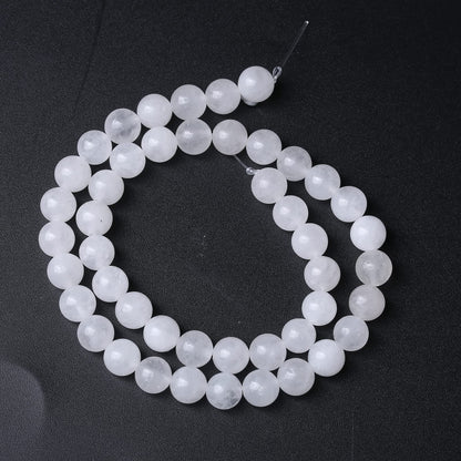 90pcs 4mm Natural White Jades Stone Beads Round Loose Spacer Beads for Jewelry Making DIY Bracelet,Energy Stone Healing Power (4mm, White Jade)