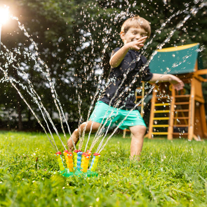 Melissa & Doug Splash Patrol Sprinkler Outdoor Water Toy for Kids - Water Sprinkler for Kids and Sensory Play, Connects to Standard Garden Hose, Ages 3+