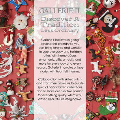 Gallerie II Red & White Vintage Bauble Ornament Red