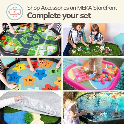 MEKA Large 38"x38" Tuff Tray Pink, Indoor Activity Sensory Tray Children, Outdoor Play Sand and Water Tray for Toddlers and Kids, Toy Boys Girls