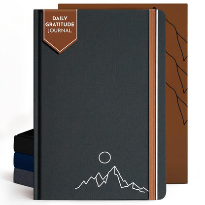 Premium Gratitude Journal for Men – 6 Month Guided Daily Prompts, Habit Tracker – Hardcover, 249 Pages, Lay Flat, 100gsm Paper – Mens Mindfulness Gifts, Mental Health, Self Mastery, Gift Boxed