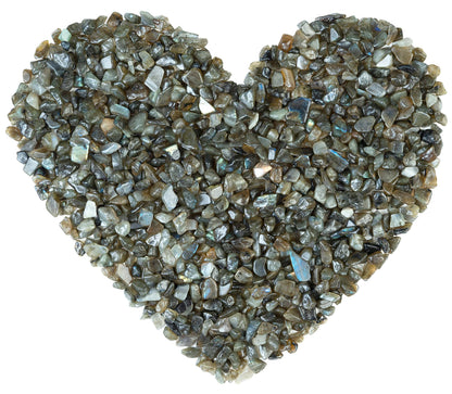 Crocon 1/2 LB Crushed Labradorite Chips Bulk Stones 1100+ Carats Natural Quartz Pieces Irregular Shape Gemstones for House Warming Gifts New Home & Chakra Healing Crystals Home Décor Gifts for Women