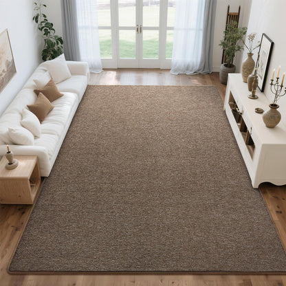 Tepook Soft Rugs for Living Room Bedroom, 4x6 Brown Modern Washable Non-Slip Area Rug, Indoor Memory Foam Carpets for Boys Girls Room Home Decor