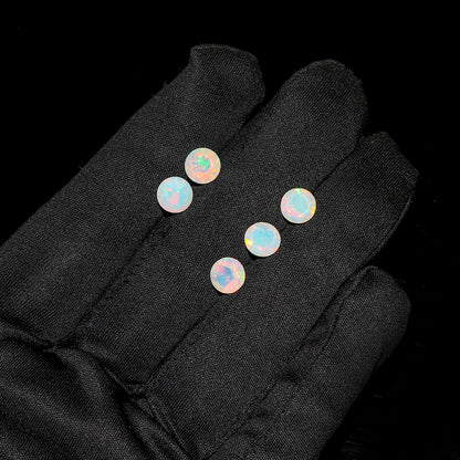 2 Pcs,7X7 MM, YASHEE Natural Ethiopian Opal,Briliant Cut, Round, Shape, Jewelry Making Supply, Chakra Energy Healing Gemstone, Real Crystal, Birthstone, Wholesale deal