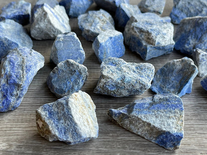 GAF TREASURES Wholesale Raw Lapis Lazuli Crystals, Natural Lapis Lazuli Stone, Natural Rough Lapis Lazuli Crystals, Lapis Lazuli Rough, Lapis Lazuli Healing Crystals (Lapis Lazuli, 0.5 Pound)