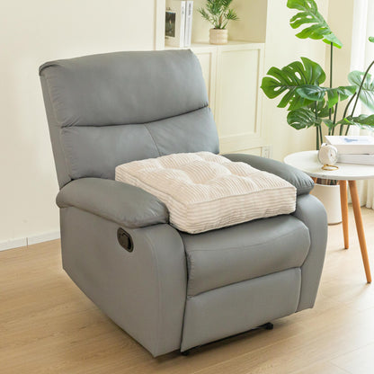 HIGOGOGO Tufted Corduroy Recliner Seat Cushion for Elderly, High Density Foam Large Square Seat Cushion for Recliner Chair, Floor Pillow, Office Chair, Car, No Pressure on Thighs, 20x20x4