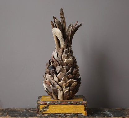 Creative Co-op Pure Driftwood Pineapple Decoration, Brown