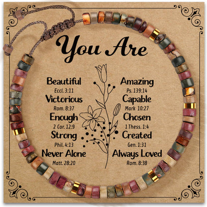 ZOKCC Inspirational Gifts Bracelets for Women: Mothers Day Gifts for Mom - Healing Natural Stone Beads Bracelets Thinking of you Get Well Soon Gift for Women Friends Sister Mom
