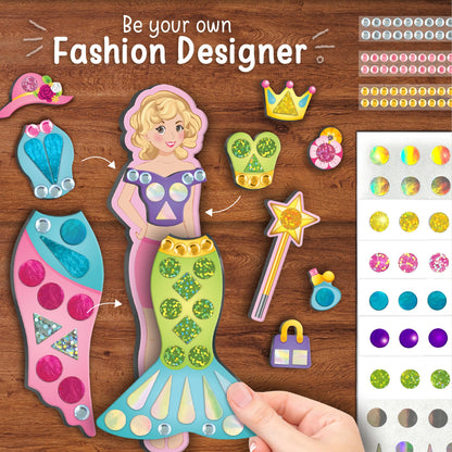 Imagimake DIY Magnetic Dress-Up Princess |Pretend Play Magnetic Toys for Kids | 30 Magnetic Dresses & Accessories | Interchange & Create Unlimited Outfits | Birthday Gift for 3,4,5,6,7,8 Year Old Girl