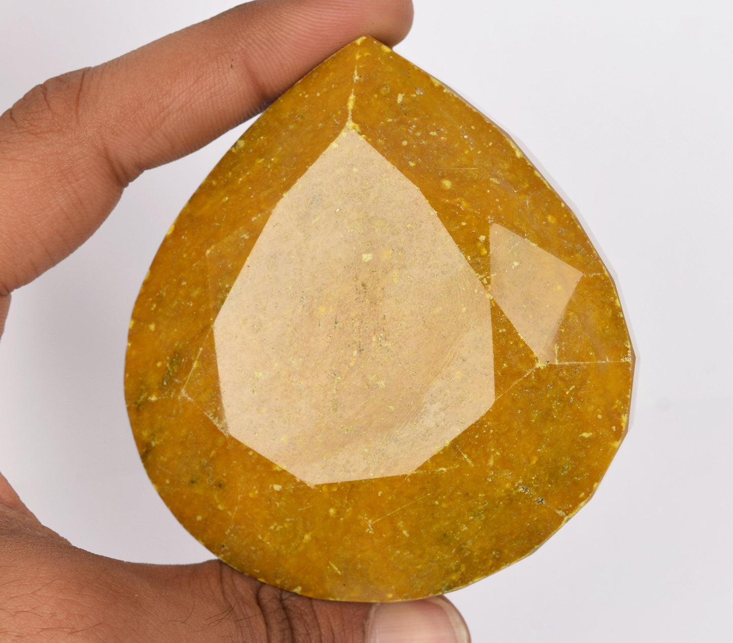 GEMHUB Rare Huge Museum Yellow Sapphire 1632.35 Ct Collectible Pear Sapphire, Natural Certified Big Size Sapphire Gemstone AJ-899