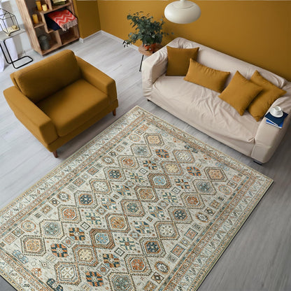 Keen Home Design 3x5 Rug - Machine Washable Entry Rug with Non-Slip Backing, Ideal for Enteryway, Kitchen, Bathroom, Laundry Room - Vintage, Easy Clean, Durable, Low Pile Rug - (3' x 5')