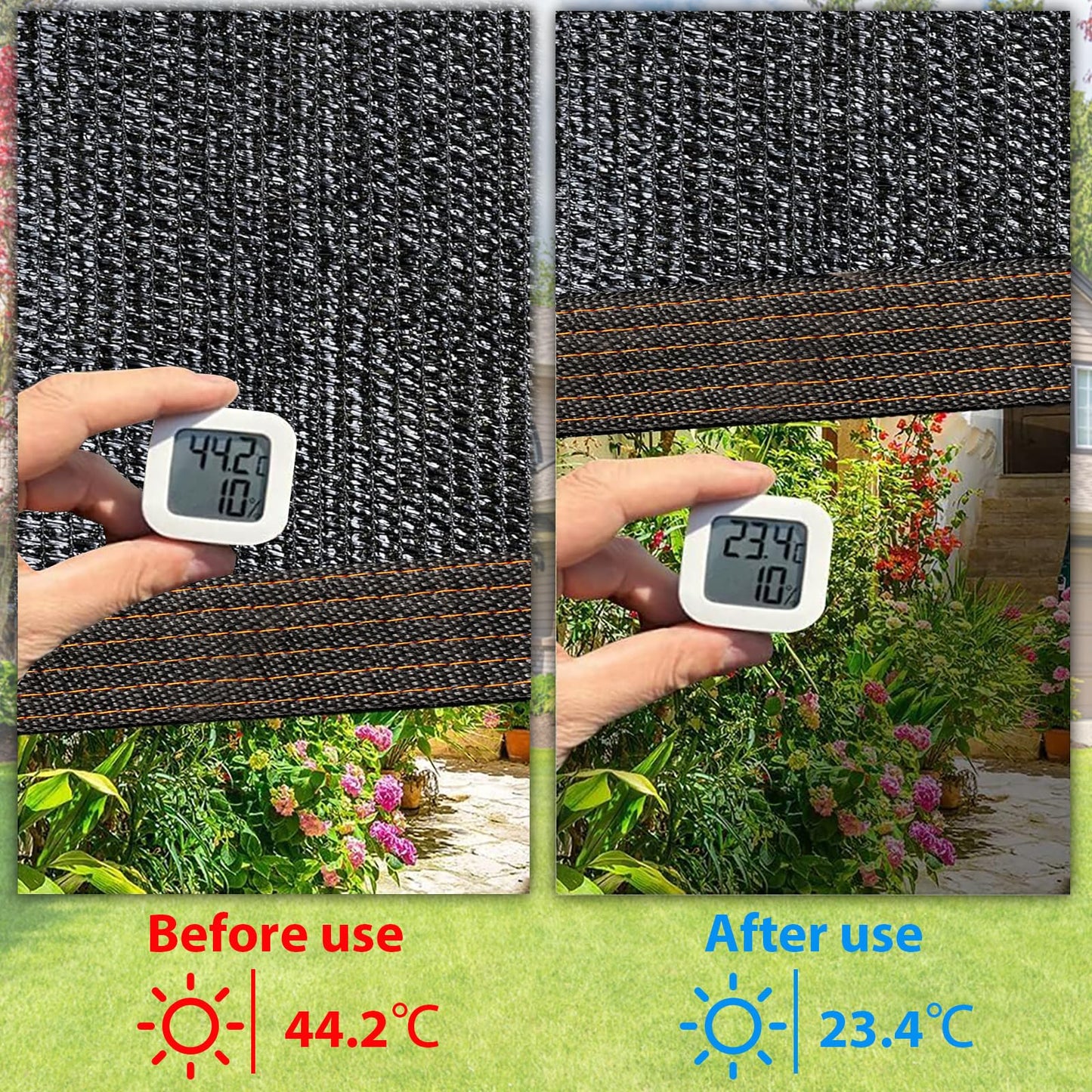 LCYFBE Garden 90% Shade Cloth, 6 x 12 FT Shade Mesh Tarp with Reinforced Grommets, Black Outdoor Sunblock Shade Cloth Cover for Plants, Greenhouse, Patio, Chicken Coop, Sun Shade Net