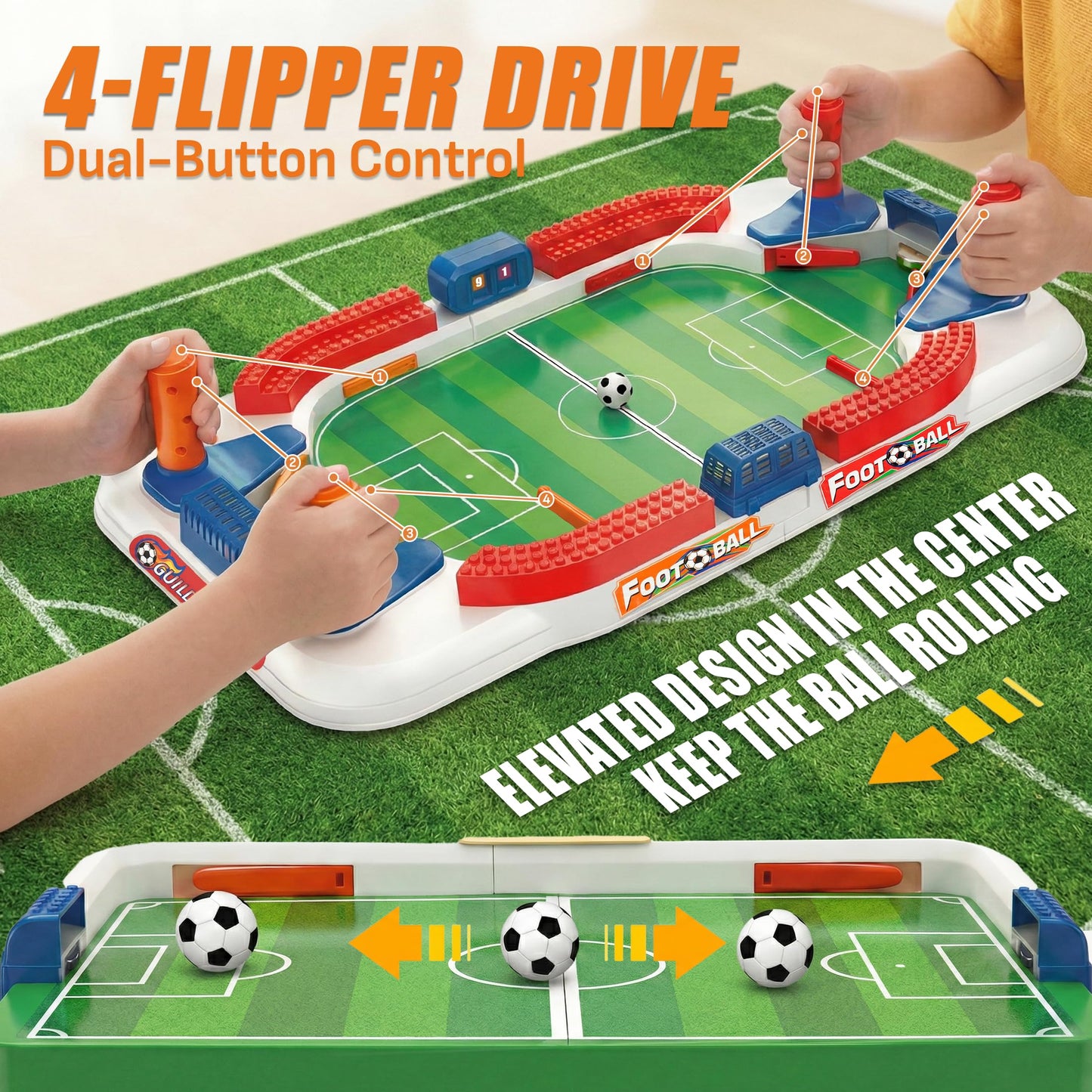 SMILESSKIDDO Soccer Board Games for Kids, Mini Foosball Table Toys for 3 4 5 6 7 8-12 Year Old Kids, Interactive Soccer Toys Indoor Home Party - Gift for Boys Girls Birthday Holiday