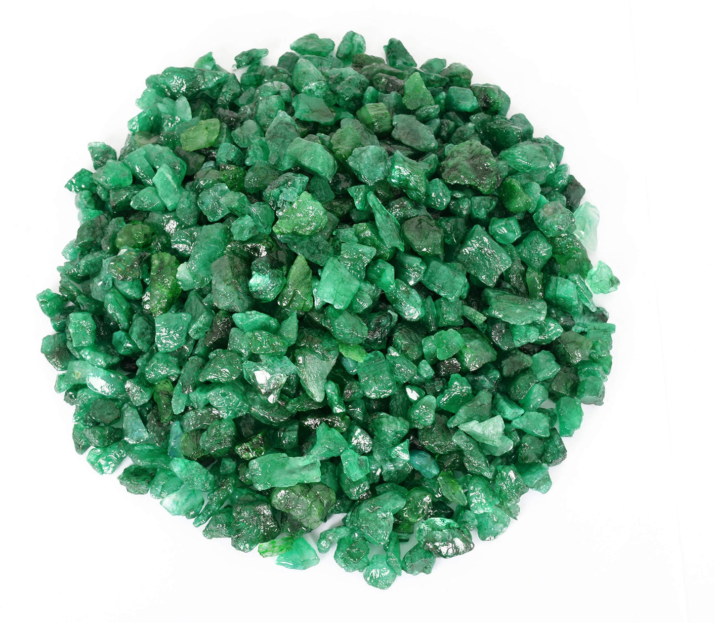 GEMHUB Green Emerald Gemstones Lot Natural Loose Raw Stones for Jewelry Making Pendants Necklaces Rings