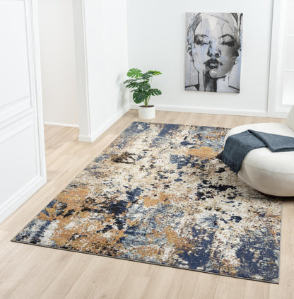Keen Home Design Area Rugs - 48"x72" Non-Shedding, Thick Pile Abstract Rugs for Kitchen, Living Room, Bedroom, Dining Room, Entryway - Size: 4' x 6', Skies Multi