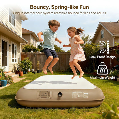 Camping Air Mattress Twin with Built in Pump No Air Leak 2 Mins Upgraded Inflatable Mattress Adjustable Firm 8'' Drop Stitch Fabric Blow up Mattress Support 1100LBS Portable Home Guests Camping Travel