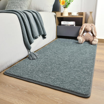 Keeko Soft 2x4 Small Runner Rug, Bedside Rugs for Bedroom Indoor Runner Hallway Carpets Non Slip Living Room Area Throw Rugs Memory Foam Laundry Room Rug for Teen Kids Boys Dorm Room Decor Grey