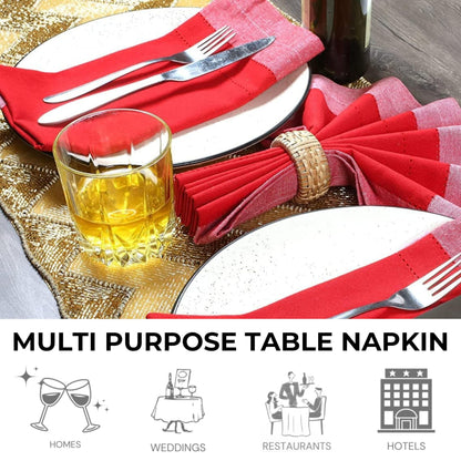Homidate Cloth Dinner Napkins – Machine Washable Reusable Fabric Napkins for Weddings, Parties & Table Decorations