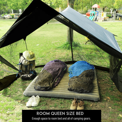 Lightweight No Bug Screen House for Hammock, Canoe Picnics Backyards Backpacking Camping Beach in Summer (Dark Shade)