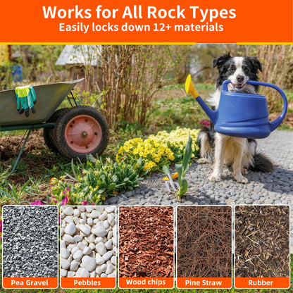 Rock Glue for Landscaping, 1.32 Gallon Mulch Glue for Landscaping, Mulch Adhesive & Gravel Stabilizer for Pea Gravel, Pebbles, and Stone for Outdoor Landscape, Walkways, Yards, Patios, and Driveways