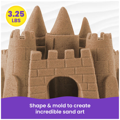 Kinetic Sand, 3.25lbs Beach Play Sand, Amazon Exclusive, Moldable Sensory Toys for Kids, Resealable Bag (Packaging May Vary), for Ages 3 and up