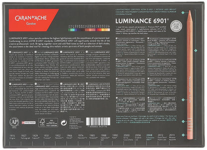 Caran d'Ache 6901 Colouring Pencils Luminance Portrait Assortment 20 Colours, Multi-Colour, 26 x 19 x 2 cm.