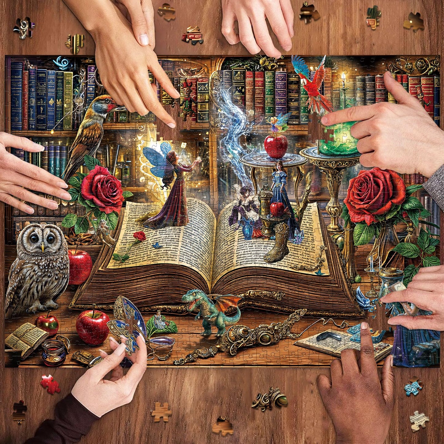 TangMosaic Magic Book Jigsaw Puzzles, 1000 Piece Puzzle for Adults, Family Puzzles Game, Fun Relaxing Challenging, Interlock Perfectly No Dust, Home Wall Decor, Gifts for Mother's Father's Day