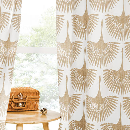 KGORGE Geometric Pattern Blackout Curtains - Thermal Insulated Room Darkening Curtains for Living Room Dining Bedroom Window Treatment Panels Home Decor, 52 inches Wide x 108 inches Long, Taupe, 2 Pcs