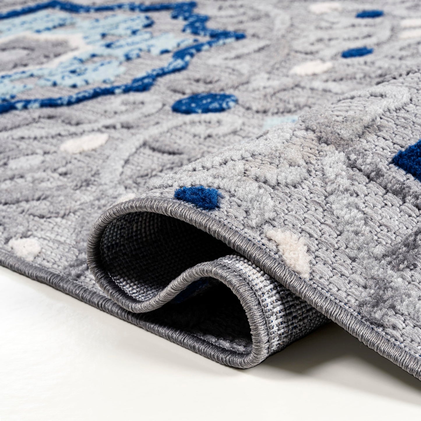 JONATHAN Y Mediterranean Medallion Indoor Outdoor Area Rug 3X5 Blue/Gray, Boho for Backyard, Patio, Porch, Easy-Cleaning, High Traffic, Pet-Friendly, Non-Shedding (AMC101A-3)