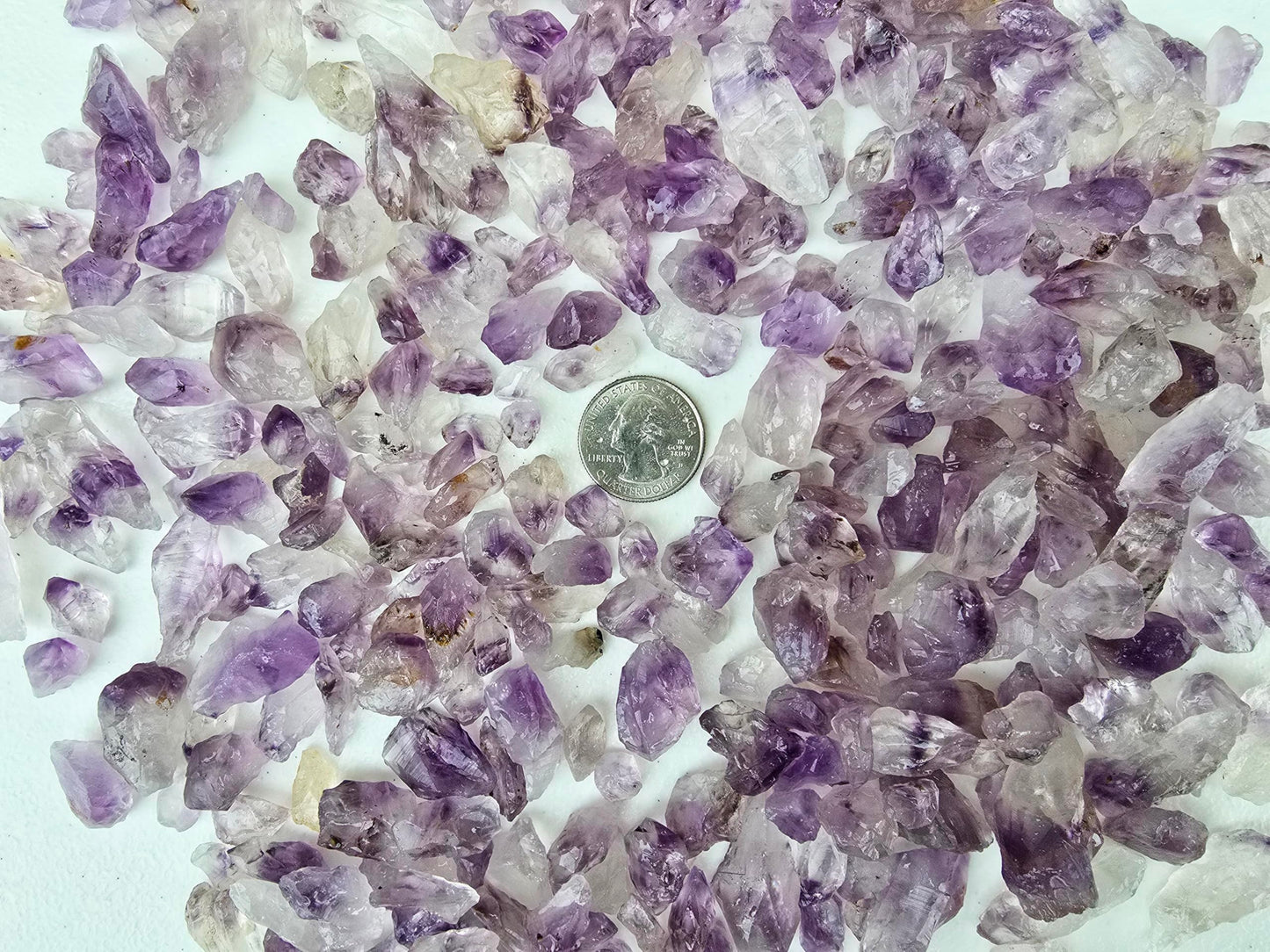 Half Pound Crushed Amethyst Crystal Bulk Chips Raw Stones for Crafting, Beading and Healing
