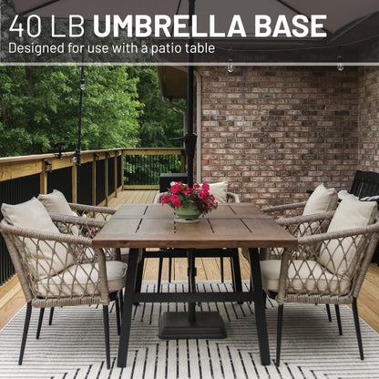 US Weight 40 Pound Umbrella Base - Weighted Umbrella base For Use With Patio Table – Heavy Duty Base- Made in the USA